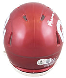 Oklahoma Barry Switzer Authentic Signed Speed Mini Helmet W/ Case BAS Witnessed