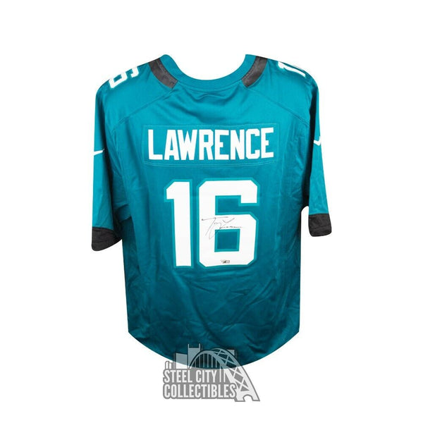 Trevor Lawrence Autographed Jaguars Nike Teal Football Jersey - Fanatics
