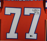 Karl Mecklenberg Autographed Framed Pro Style Orange XL Jersey Beckett 38049