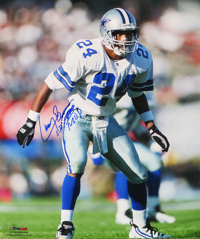 Larry Brown Signed Dallas Cowboys Action 16x20 Photo w/SB XXX MVP - SCHWARTZ COA