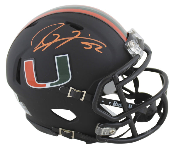 Miami Ray Lewis Authentic Signed 2017 Speed Mini Helmet BAS Witnessed