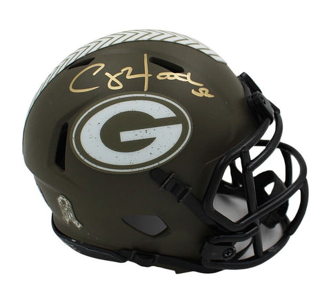 Clay Matthews Signed Green Bay Packers Speed Salute To Service NFL Mini Helmet