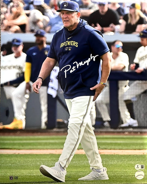 Milw Brewers Manager PAT MURPHY Signed 16x20 Photo #2 AUTO - BAS