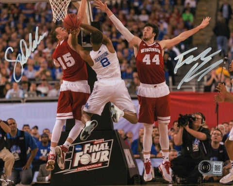 Badgers Basketball FRANK KAMINSKY & SAM DEKKER Dual Signed 8X10 Photo AUTO - BAS
