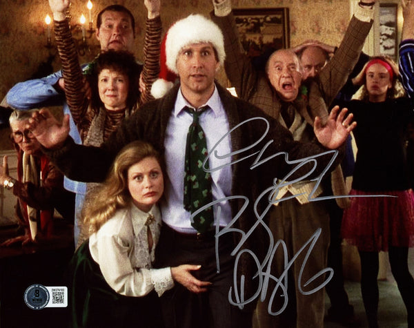 CHEVY CHASE & D'ANGELO AUTOGRAPHED 8X10 PHOTO CHRISTMAS VACATION BECKETT 236574