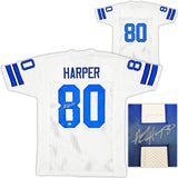 DALLAS COWBOYS ALVIN HARPER AUTOGRAPHED WHITE JERSEY BECKETT BAS WITNESS 212452