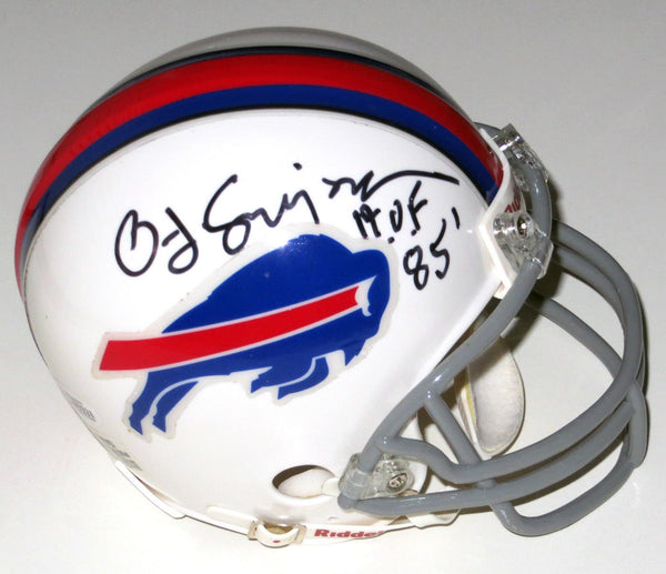 O.J. Simpson Signed Buffalo BIlls Mini Helmet W/ HOF 85 Beckett Authenticated