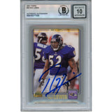 Ray Lewis Autographed/Signed 2001 Topps #50 Trading Card Beckett 52936