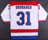 Philipp Grubauer Signed Capitals Jersey (JSA COA) 2018 Stanley Cup Champions
