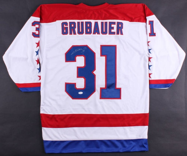 Philipp Grubauer Signed Capitals Jersey (JSA COA) 2018 Stanley Cup Champions