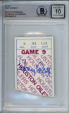 Tony Dorsett Signed 11/22/1979 vs Oilers Ticket Stub Beckett 10 Slab 39242