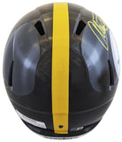 Steelers Alan Faneca "HOF 21" Signed Full Size Speed Rep Helmet BAS Witnessed