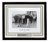 Gary Player Signed Framed 16x20 PGA Golf Photo Arnie & Gary Insc JSA Hologram
