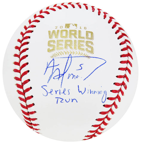 Albert Almora Signed Rawlings 2016 World Series Baseball w/Winning Run- (SS COA)
