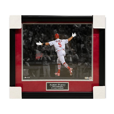 Albert Pujols Signed Autographed 16x20 Photograph Framed to 20x24 Beckett