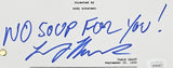 Larry Thomas Signed "Seinfeld: "The Soup Nazi" Full Episode Script (JSA COA)