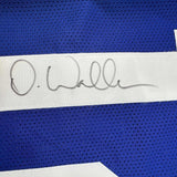 Framed Autographed/Signed Darren Waller 33x42 New York Blue Jersey JSA COA