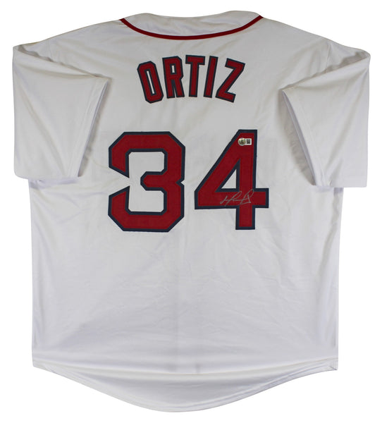 David Ortiz Authentic Signed White Pro Style Jersey Autographed BAS Witnessed