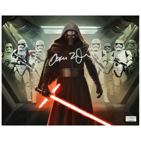 Adam Driver Autographed Star Wars Force Awakens Commander Kylo Ren 8x10 Photo