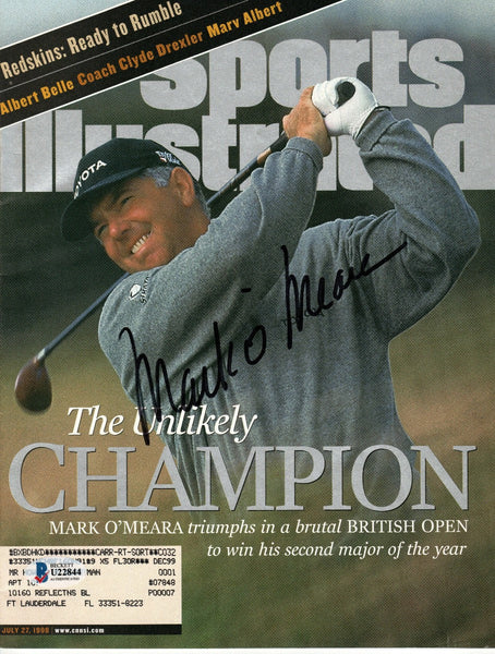 Mark O'Meara Signed British Open Champion Golf Sports Illustrated 7/27/98 BAS