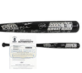 12 New York Yankees Alumni Signed Cooperstown Black MLB Bat - Dave Justice