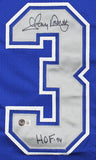 Tony Dorsett "HOF 94" Authentic Signed Blue Throwback Pro Style Jersey BAS Wit