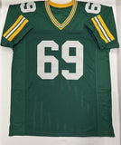 Packers Super Bowl Center FRANK WINTERS Signed Custom Replica Green Jersey AUTO