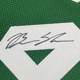 Framed Signed Brian Scalabrine 35x39 Boston Green Jersey JSA COA