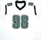 Jalen Carter Autographed White Pro Style Jersey- Beckett W Hologram *Black