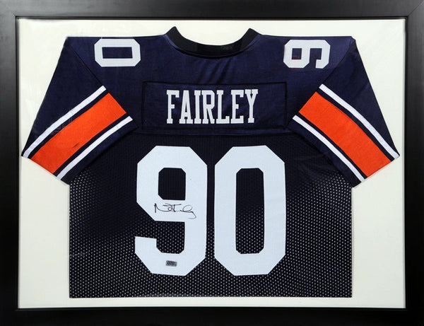 NICK FAIRLEY AUTOGRAPHED AUBURN TIGERS #90 NAVY FRAMED JERSEY COA