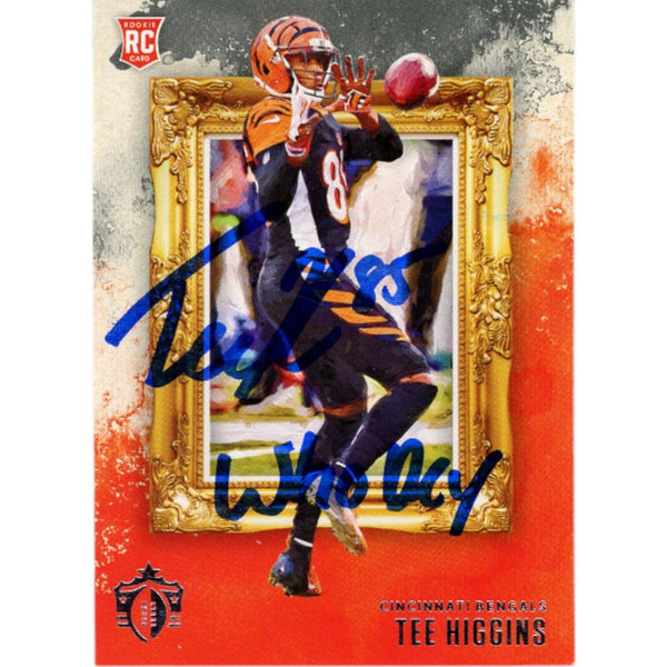 Tee Higgins Autographed Gridiron Kings GK-19 Who Dey Trading Card Beckett 48917