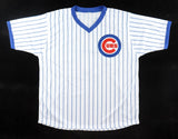 Rick Sutcliffe Signed Chicago Cubs Pinstriped Jersey (JSA) 1984 Cy Young Award
