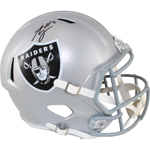 Ashton Jeanty Autographed Las Vegas Raiders F/S Helmet Beckett Witness 53217