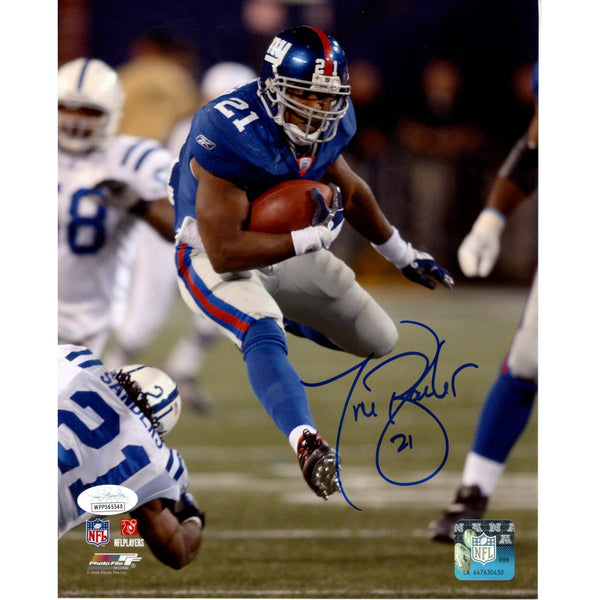 Tiki Barber Autographed New York Giants 8x10 Photo JSA 53577