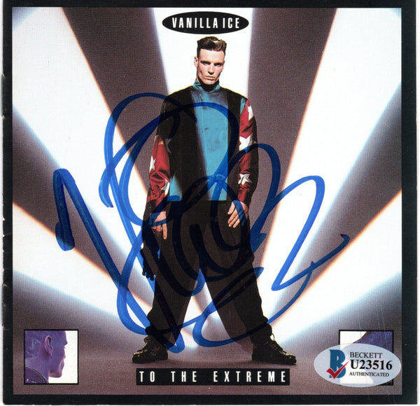 Vanilla Ice Autographed To The Extreme CD Cover With Disc Beckett Authenticated