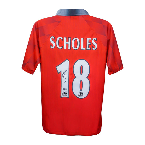 Paul Scholes Signed Manchester City F. C. Jersey (Beckett) England National Team