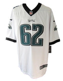 Jason Kelce Signed/Auto White Nike Football Jersey Eagles Size XL PSA/DNA 211013