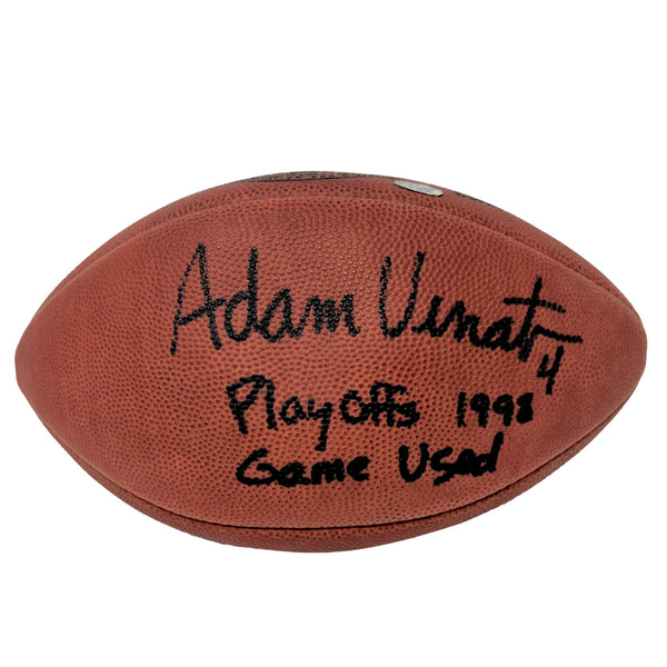 Adam Vinatieri New England Patriots Signed 1998 Playoffs Game Used Football