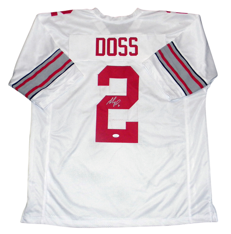 MIKE DOSS OHIO STATE BUCKEYES SIGNED AUTOGRAPHED #2 WHITE JERSEY JSA