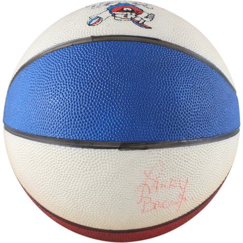 Larry Brown Autographed Denver Nuggets Logo Basketball Retro Beckett LOA 51602