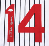 Pete Rose Signed Cincinnati Reds jersey (JSA) MLB's All Time Hit King w/4256