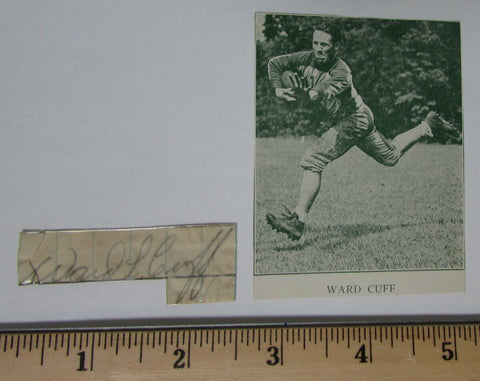 Ward Cuff Marquette/NY Giants '37-'45/Packers '47 Signed Cut PSA/DNA 145431