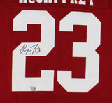 Christian McCaffery Signed San Francisco 49ers Nike Limited Red NFL Jersey