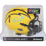 Omarion Hampton Autographed Los Angeles Chargers Rave Mini Helmet Beckett 51641