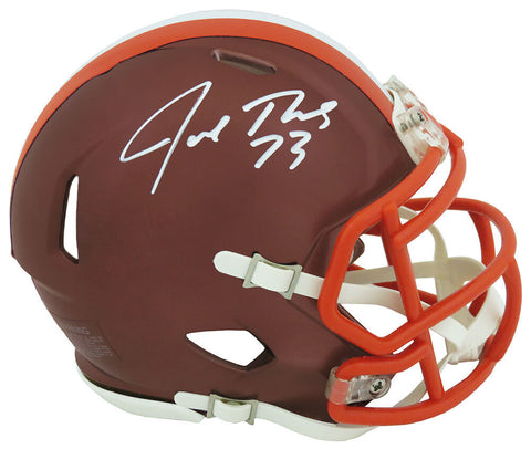 Joe Thomas Signed Cleveland Browns FLASH Riddell Mini Helmet (In White) (SS COA)