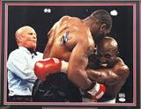 Mike Tyson & Evander Holyfield Autographed Framed 16x20 Photo (Damaged) JSA WPP5