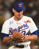 Nolan Ryan Signed 16x20 Texas Rangers Bloody Lip Photo PSA/DNA