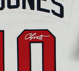 Chipper Jones Signed Atlanta Braves M&N Authentic Throwback Grey Jersey