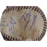 Sandlot Cast Autographed Ripped Baseball 7 Cast Members Beckett Witness 49316