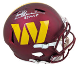 Commanders Joe Theismann "83 MVP" Signed F/S Speed Rep Helmet W/ Case BAS W
